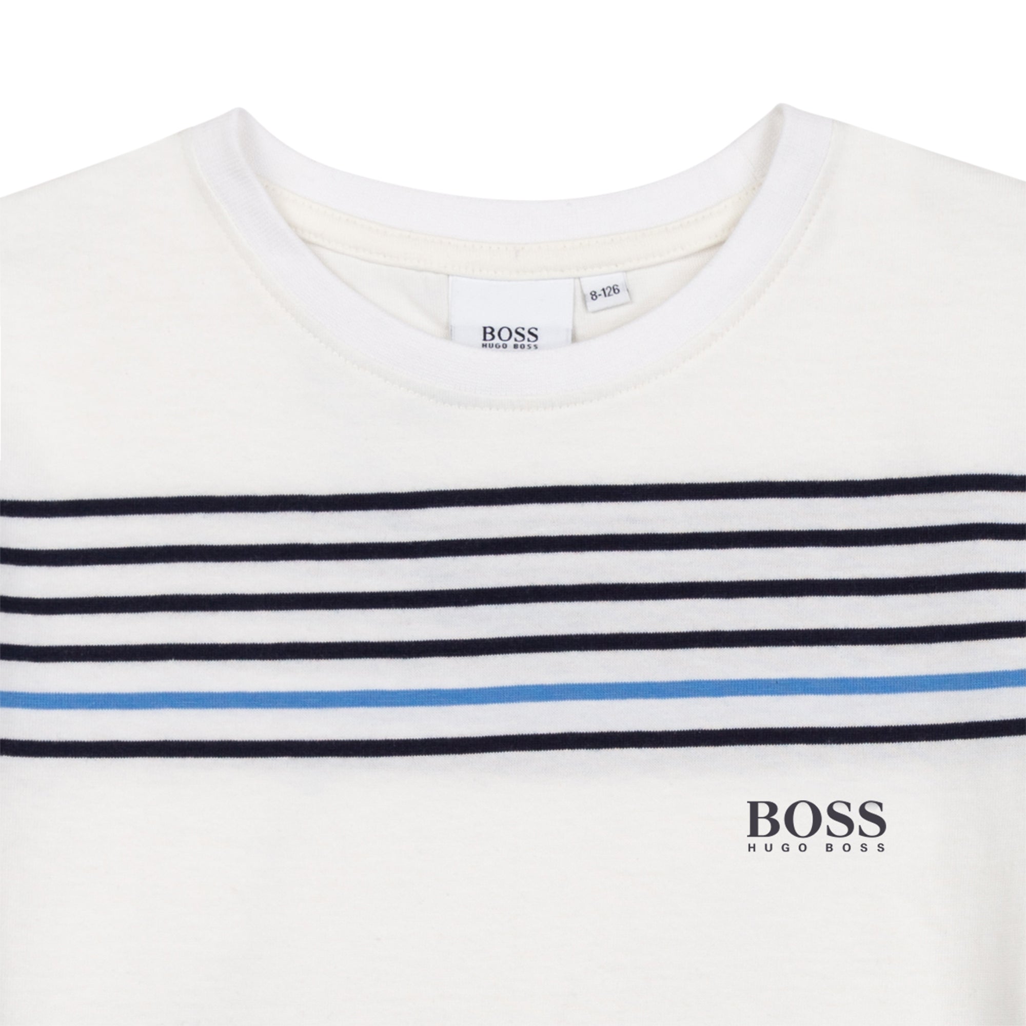 Boy & Girls White Stripe Cotton T-Shirts