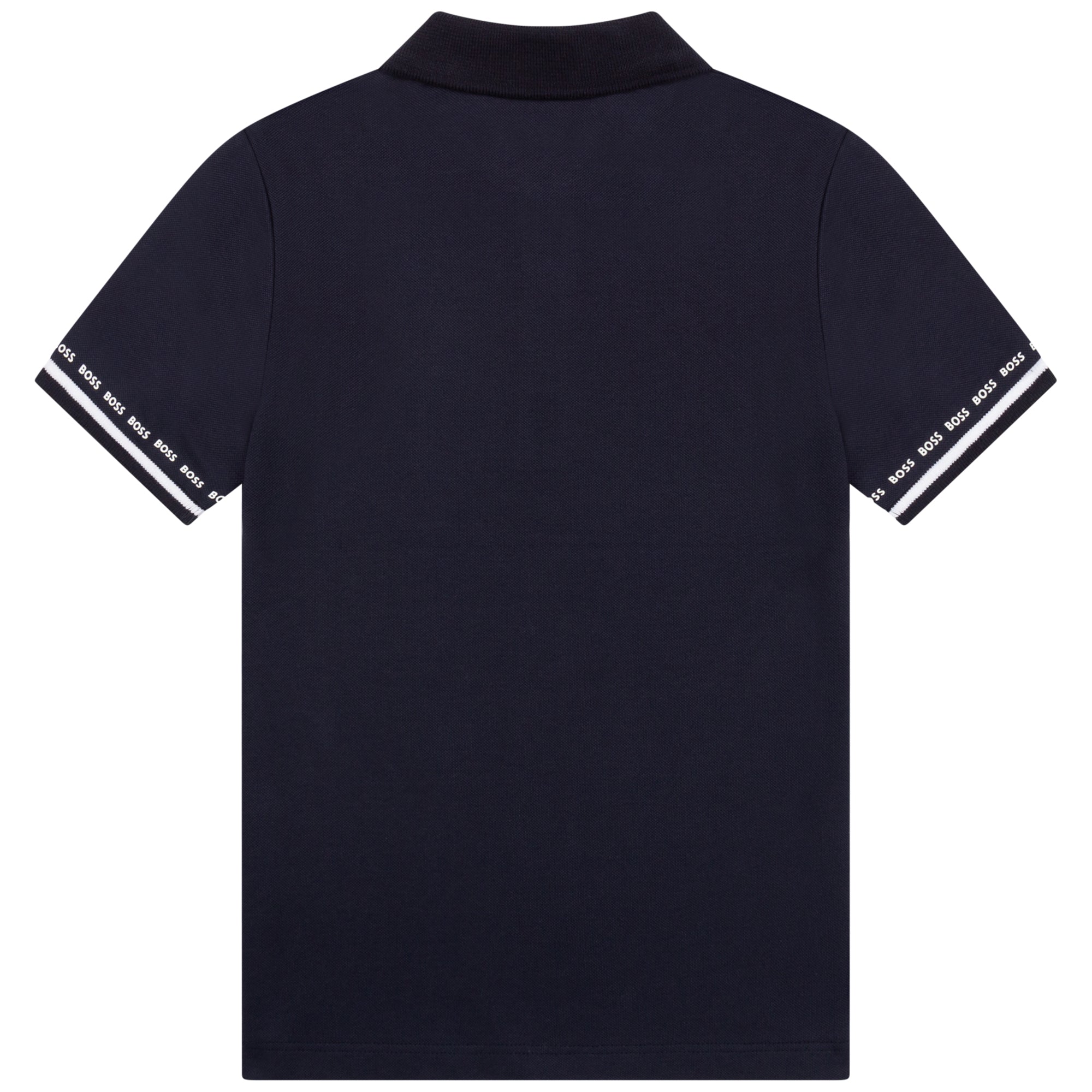 Boys Navy Cotton Poloshirt