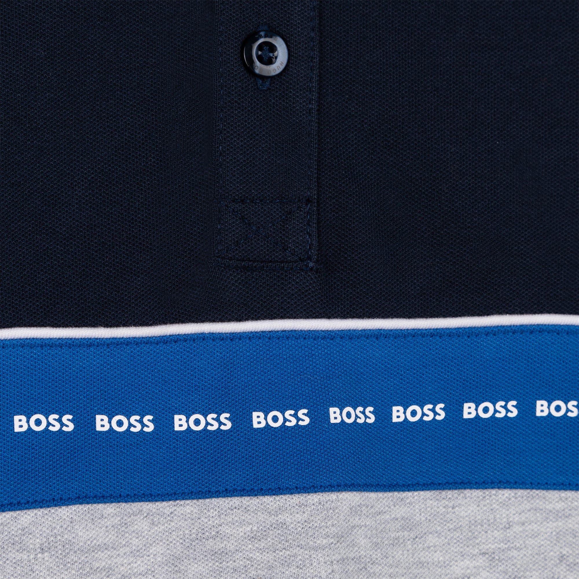 Boys Blue Logo Cotton Polo Shirt