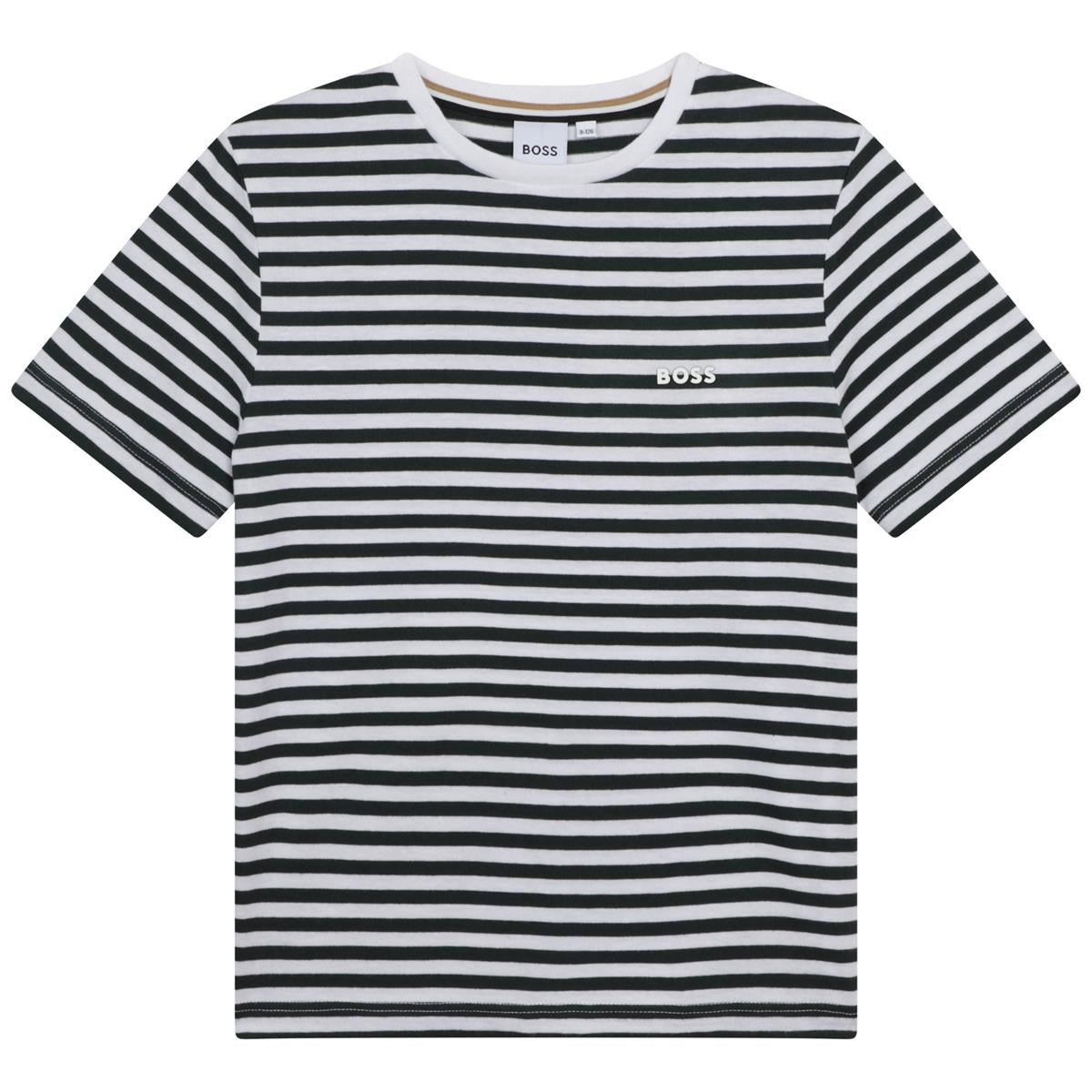 Boys Navy Stripes T-Shirt