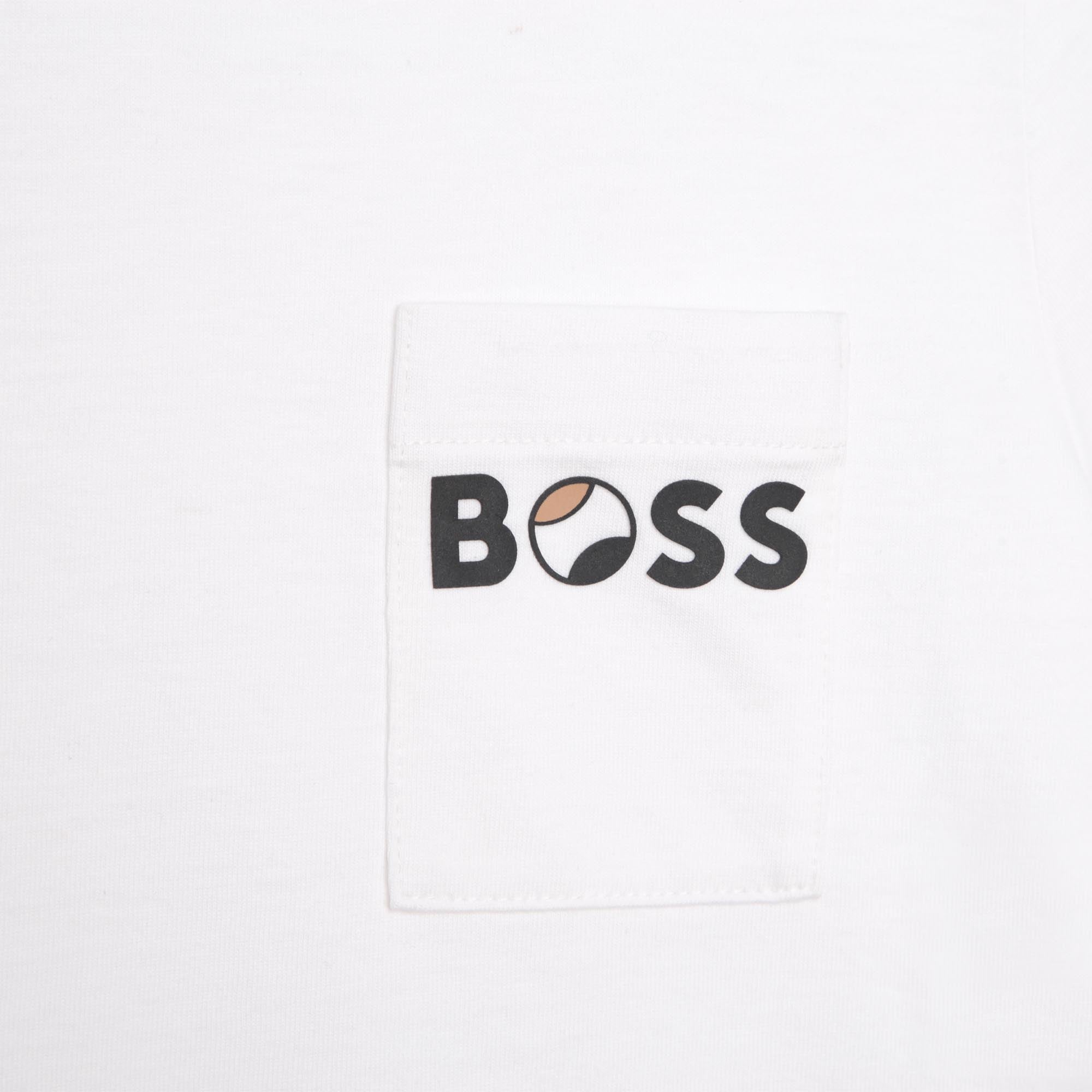 Boys White Logo Cotton T-Shirt