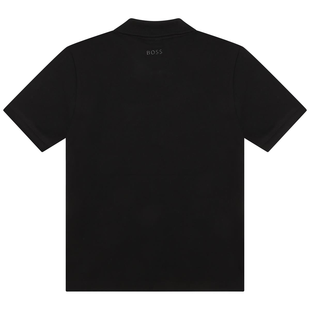 Boys Black Logo Polo Shirt