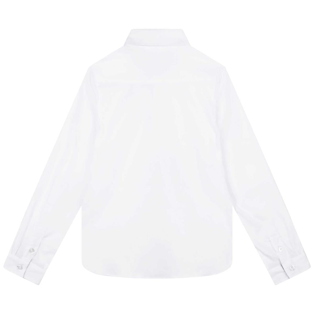 Boys White Cotton Shirt