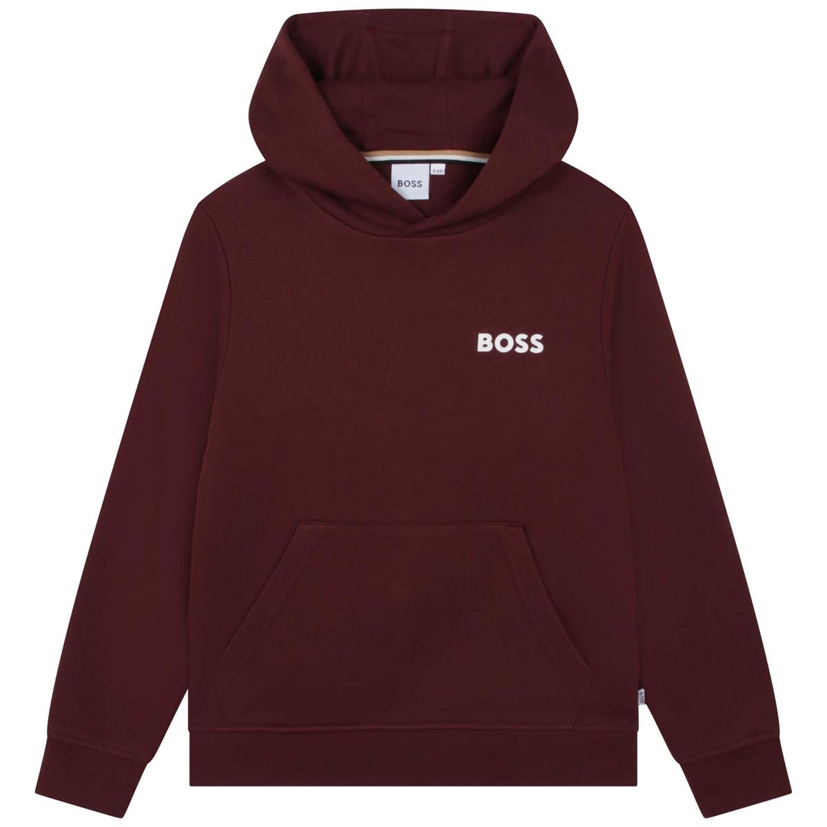 Boys & Girls Dark Red Hooded Sweatshirt