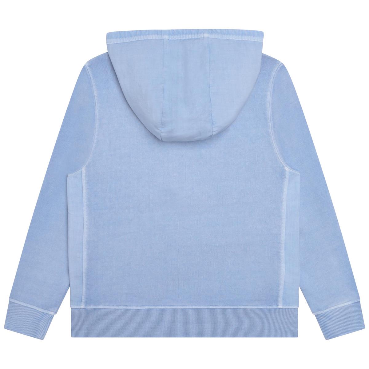 Boys Light Blue Hooded Sweatshirt