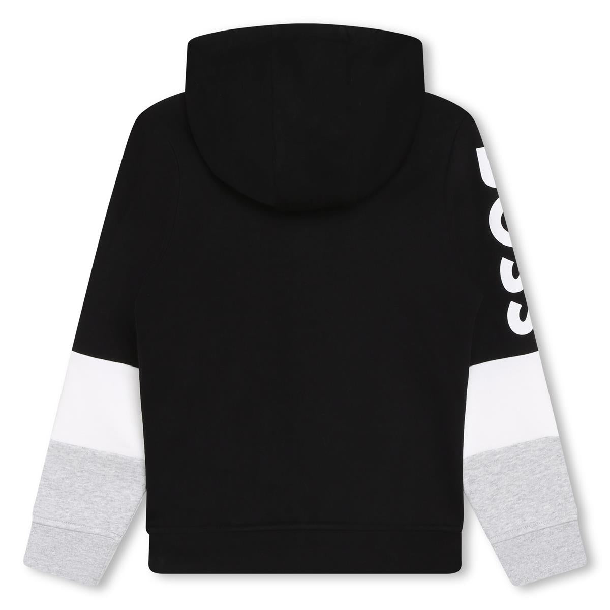 Boys Black Zip-Up Top