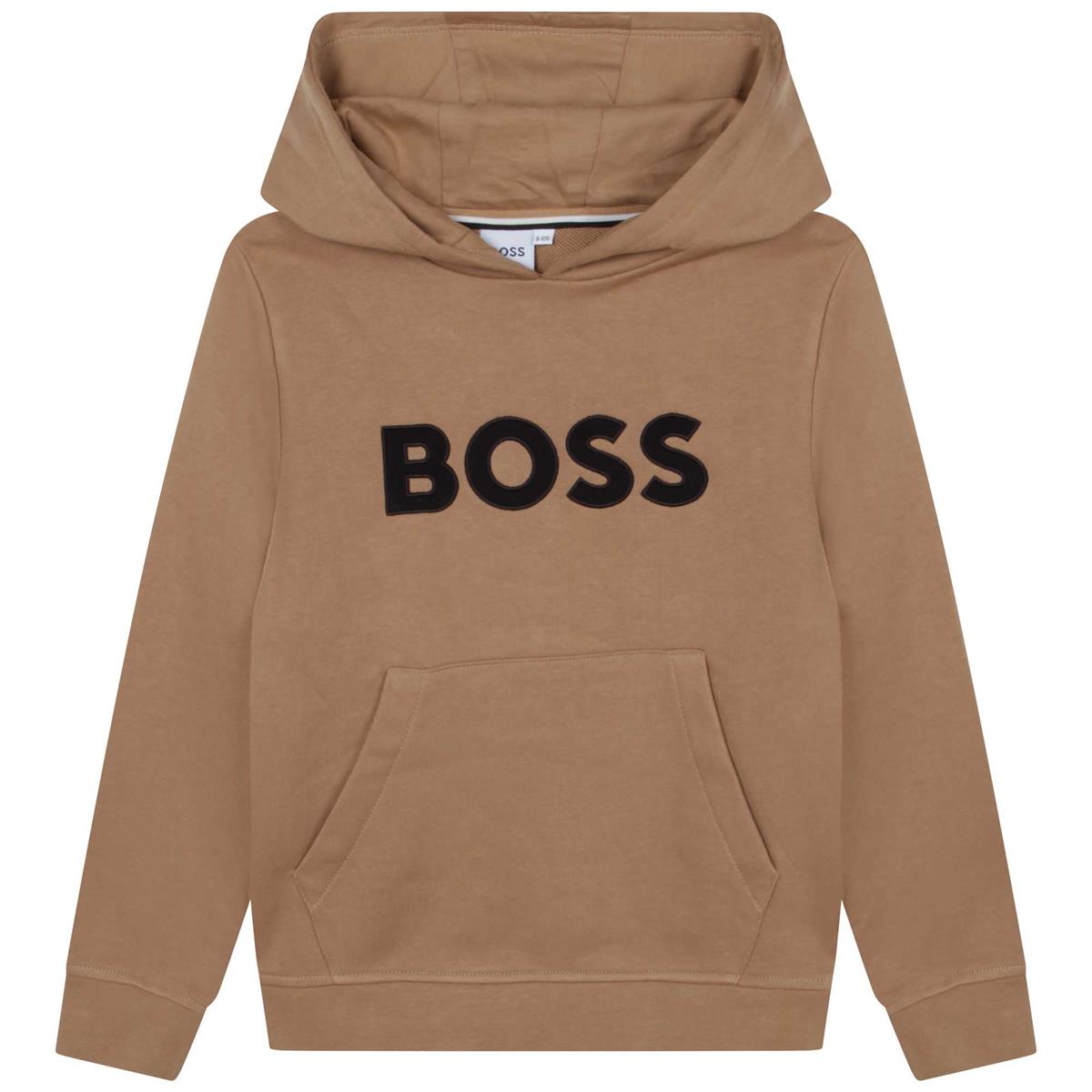 Boys & Girls Camel Hooded Sweatshirt