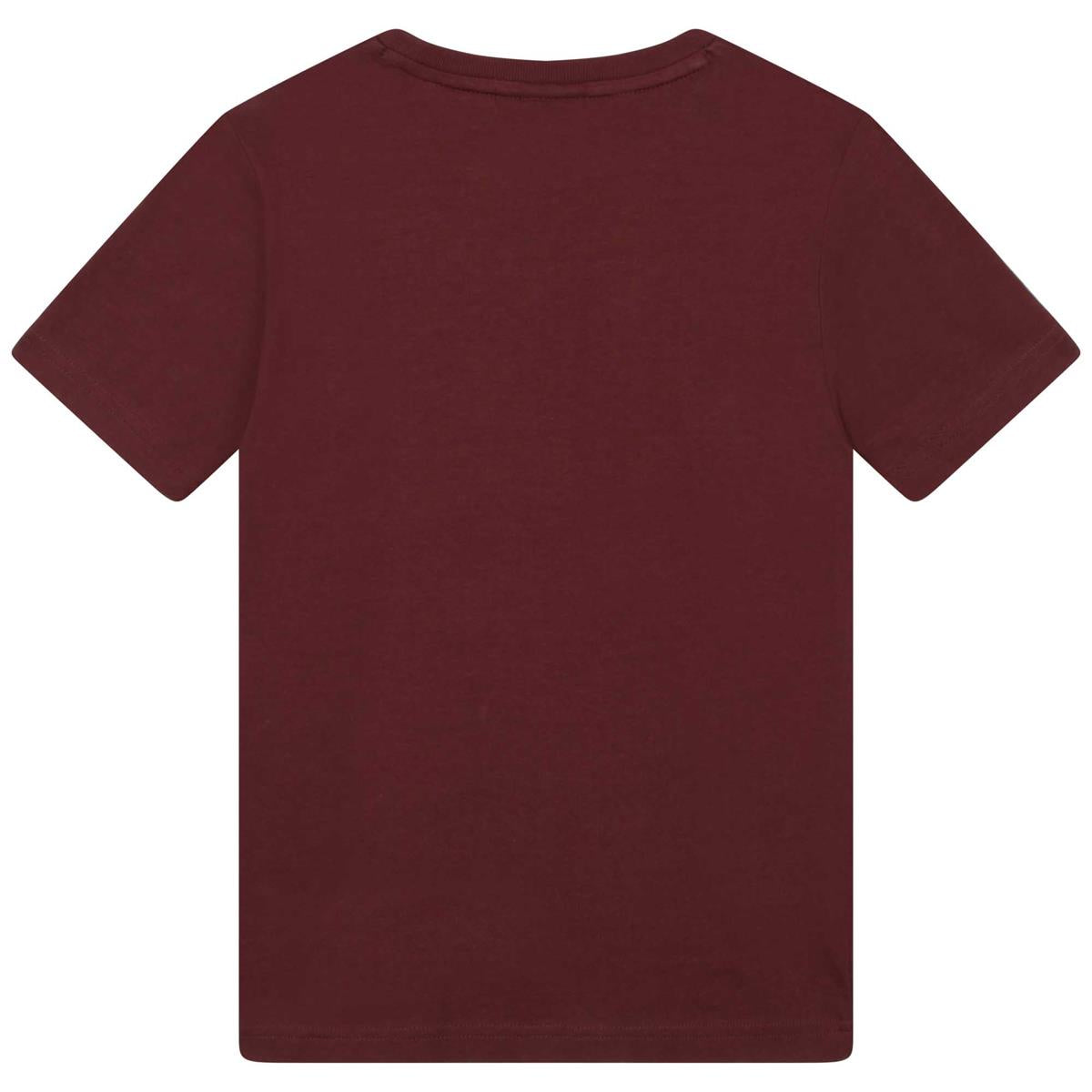 Boys Dark Red Logo T-Shirt