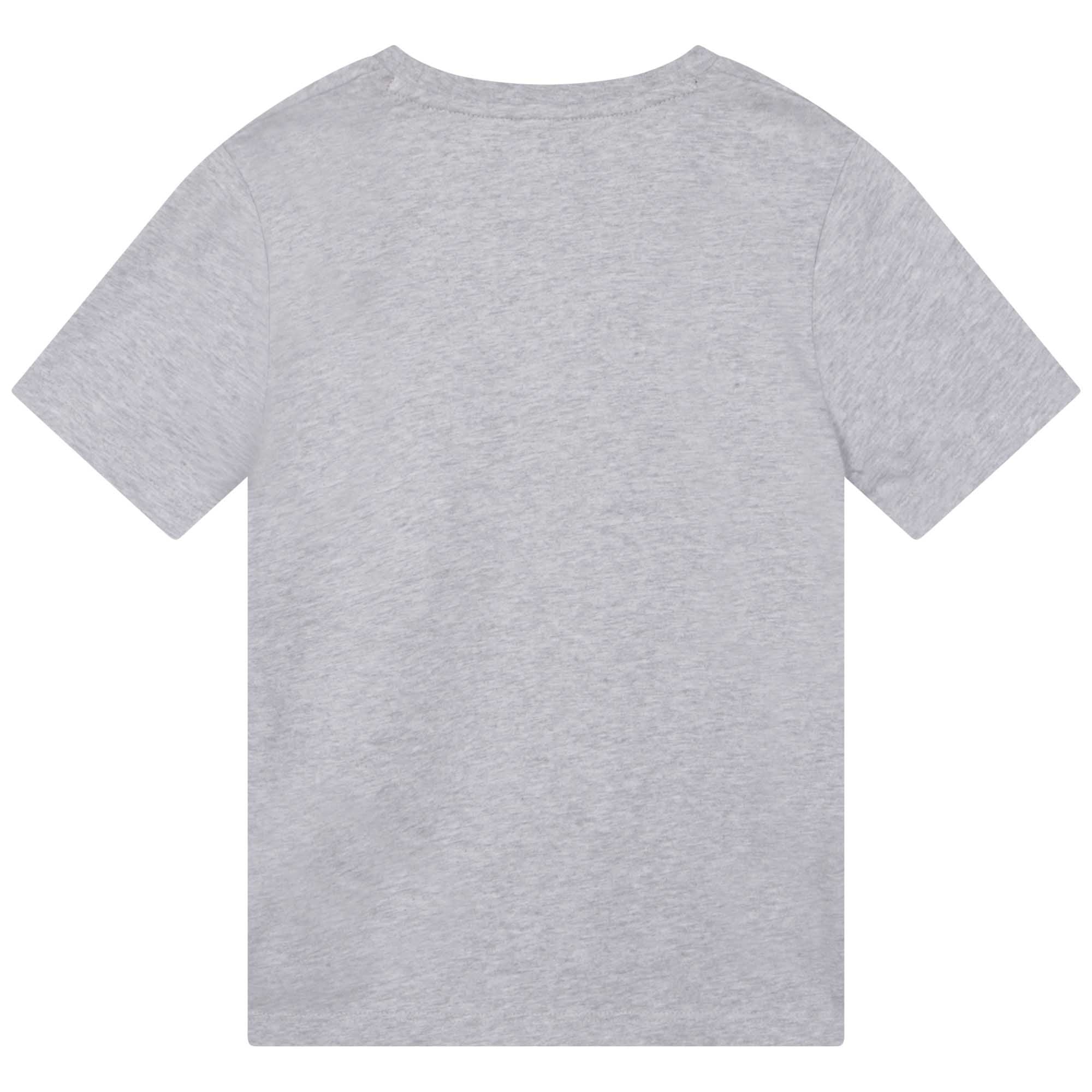 Boys Grey Logo Cotton T-Shirt