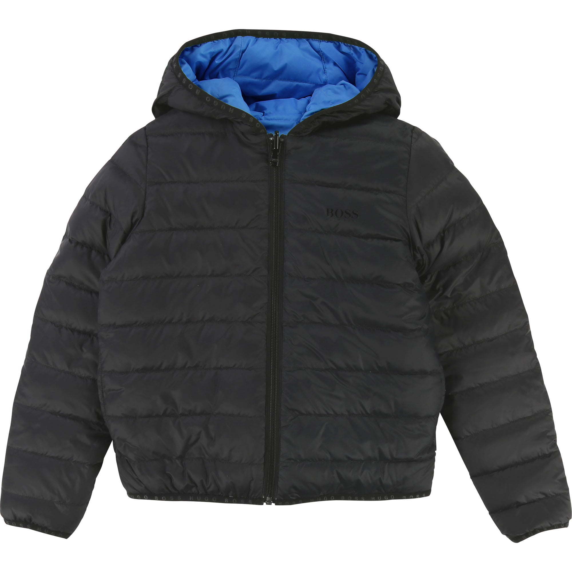 Boys Black & Blue Reversibie Coat