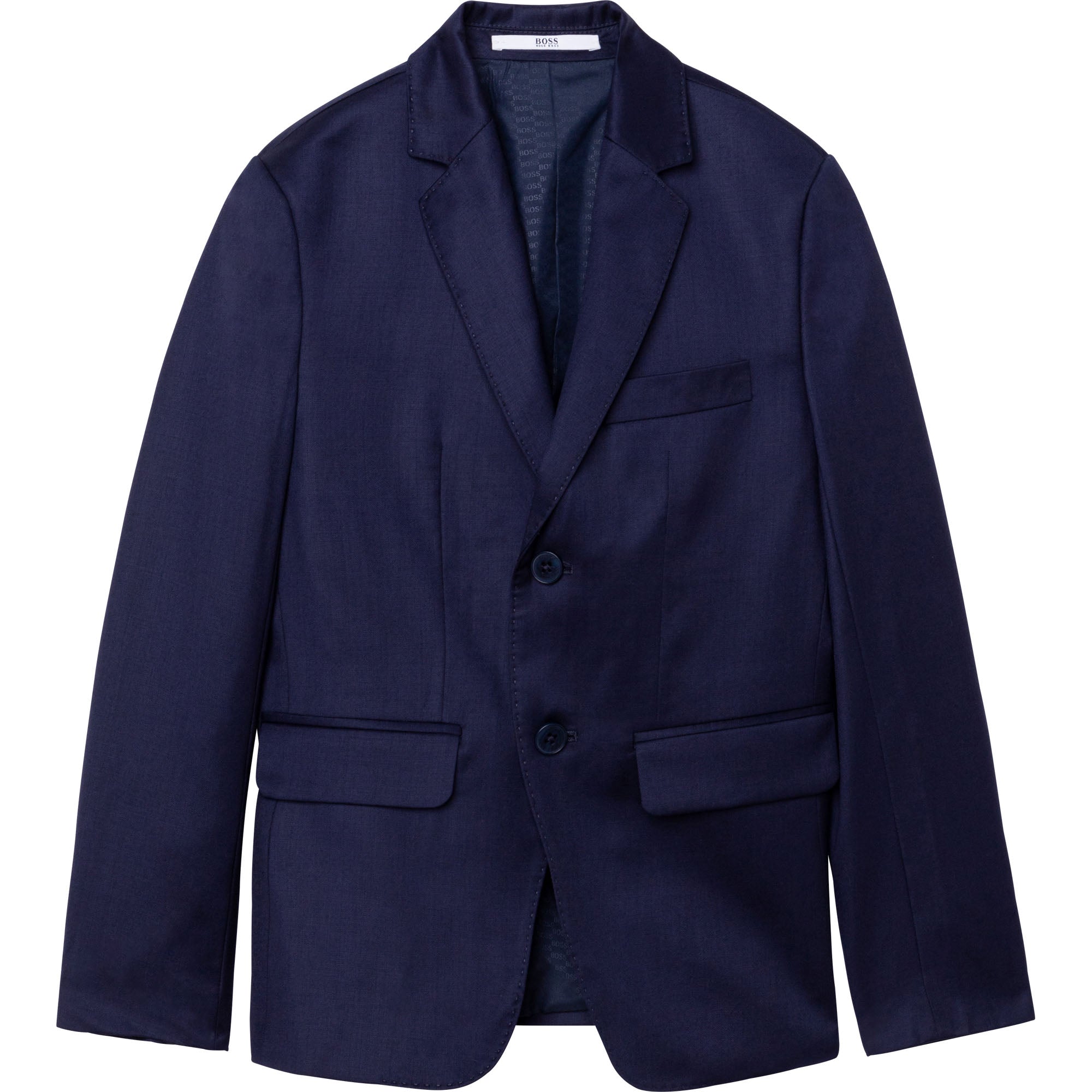 Boys Dark Blue Wool Suit Coat