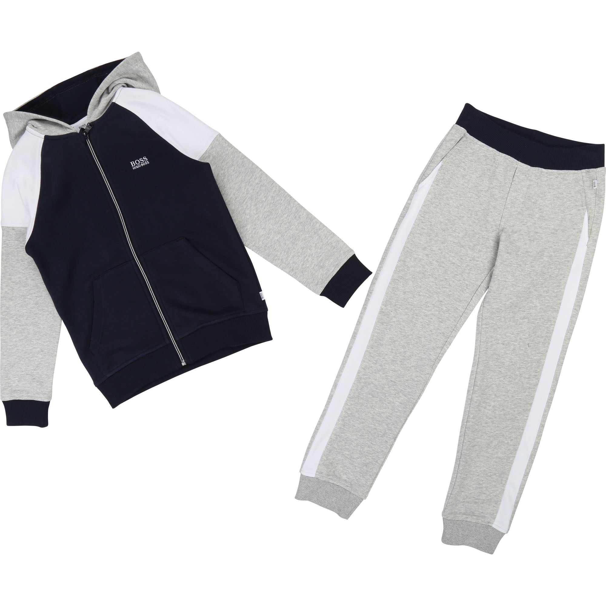 Boys Grey & Blue Cotton Sets