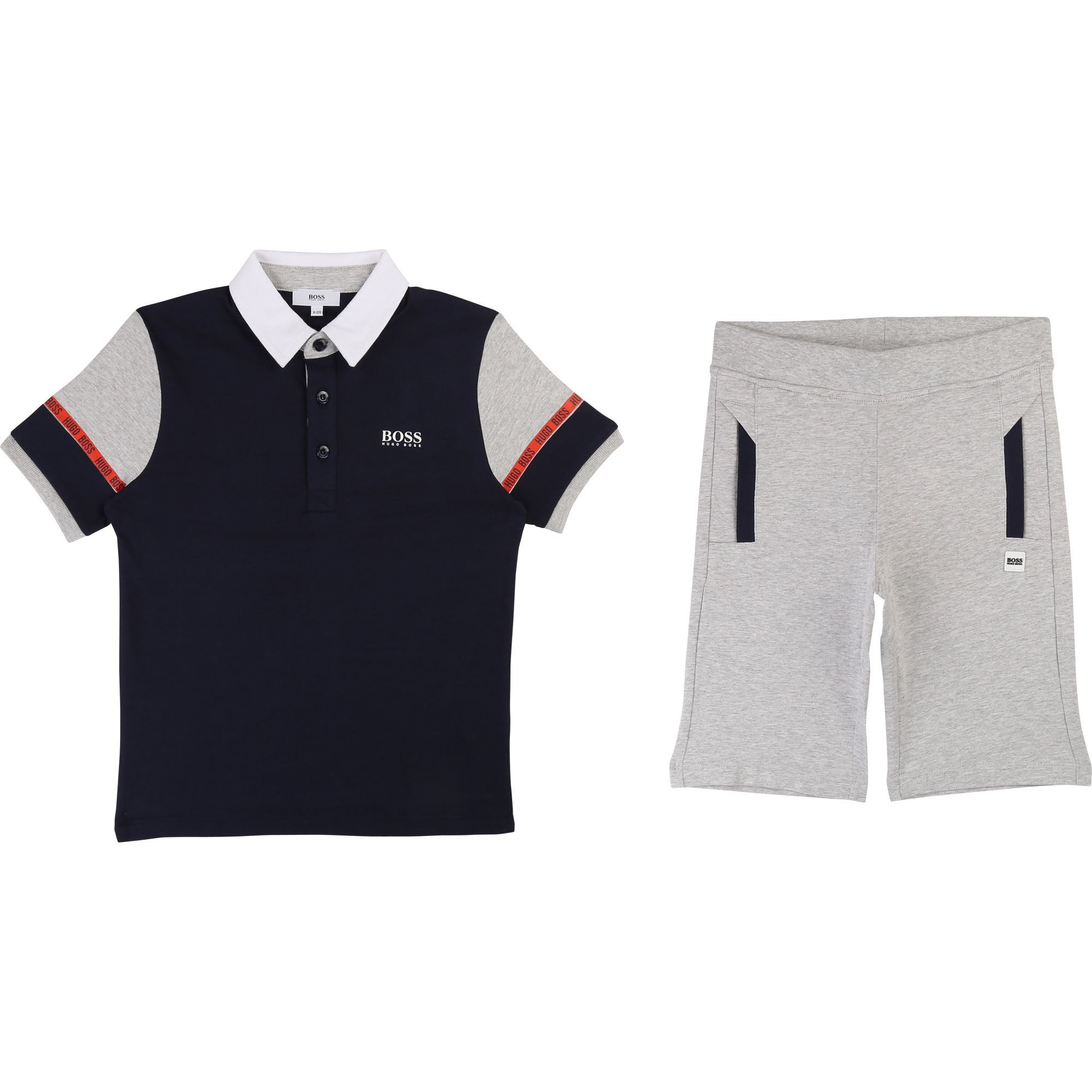 Boys Blue & Grey Polo Cotton Sets