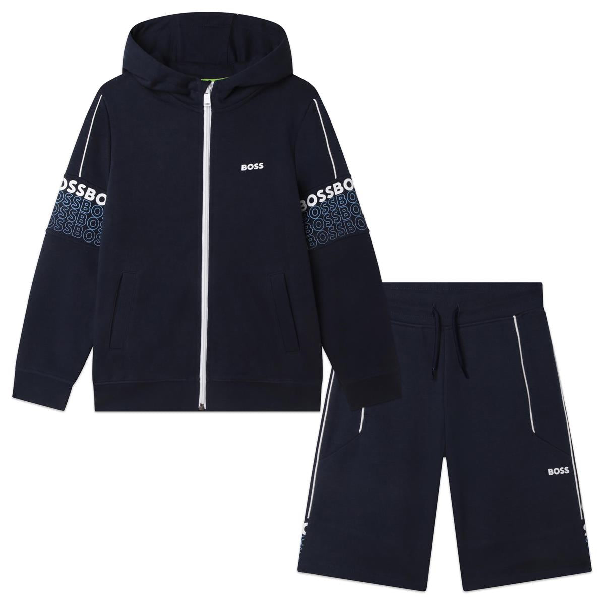 Boys Blue Logo Cotton Set