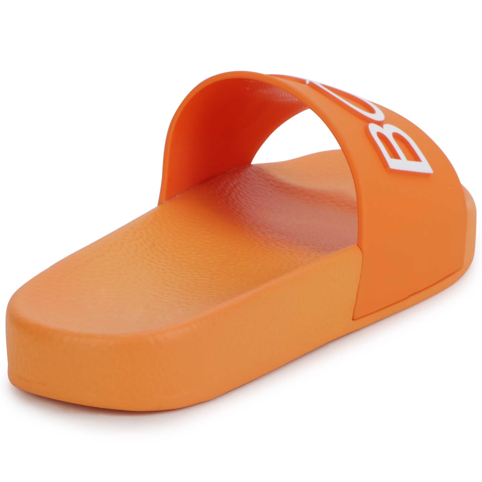 Boys Orange Logo Sandals