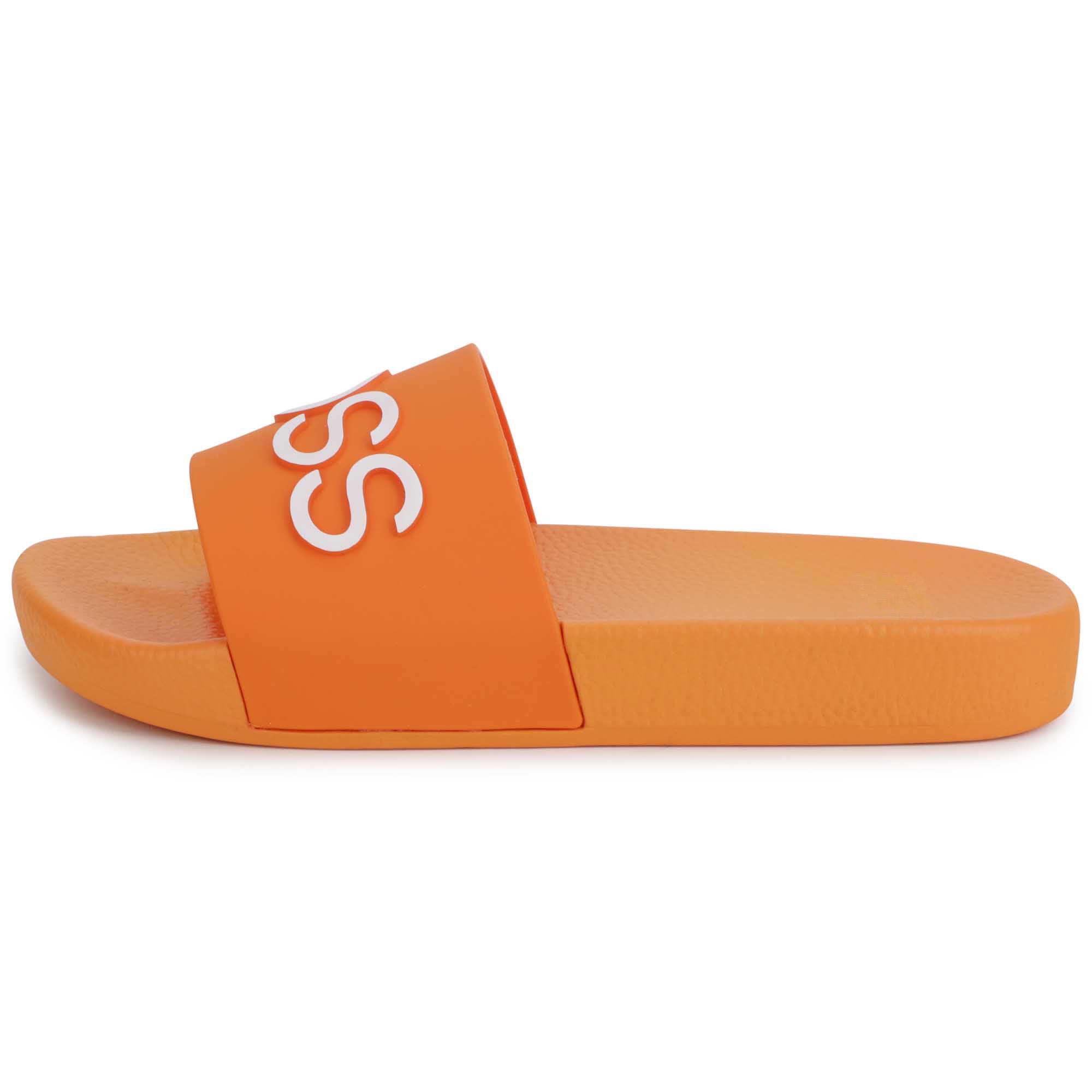 Boys Orange Logo Sandals
