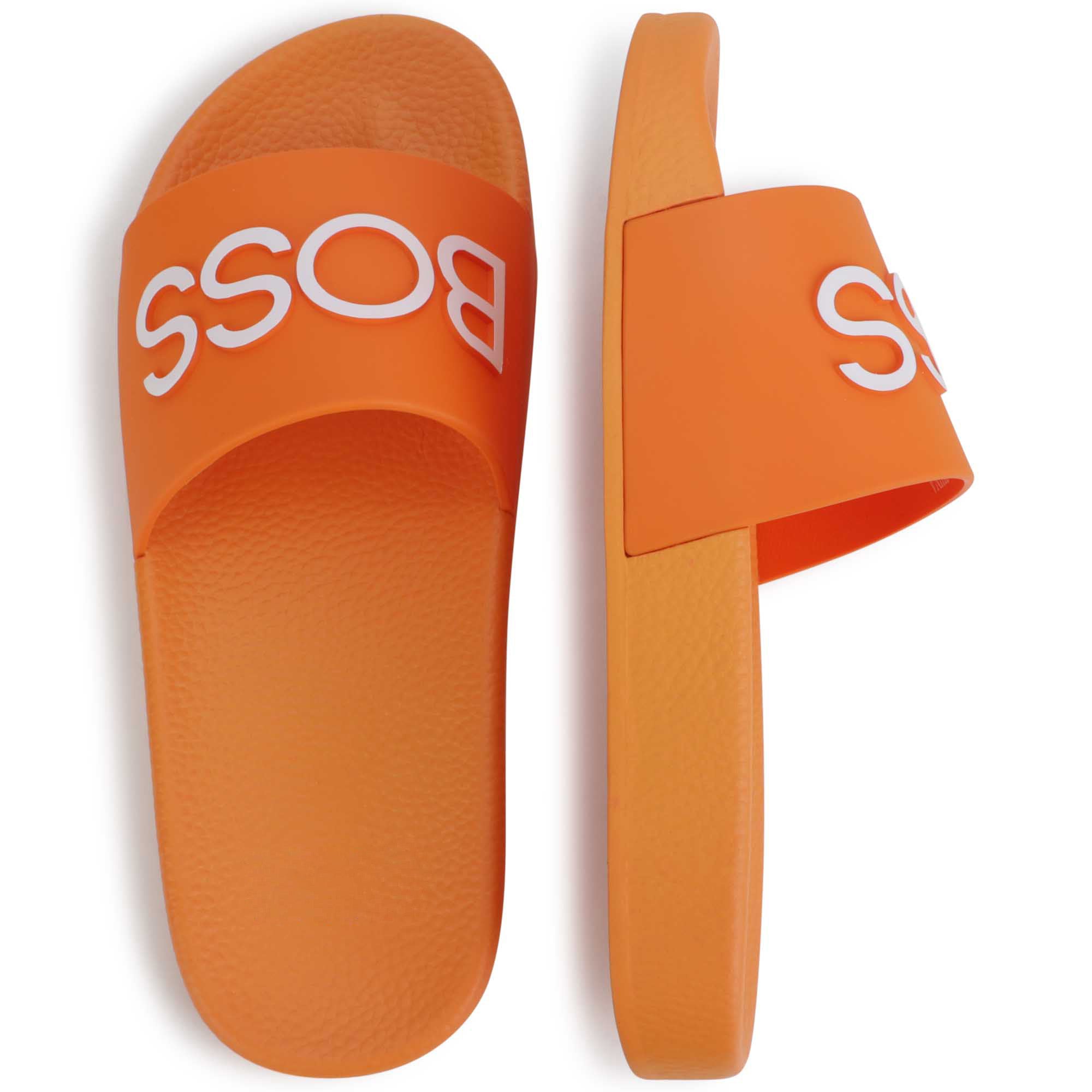Boys Orange Logo Sandals