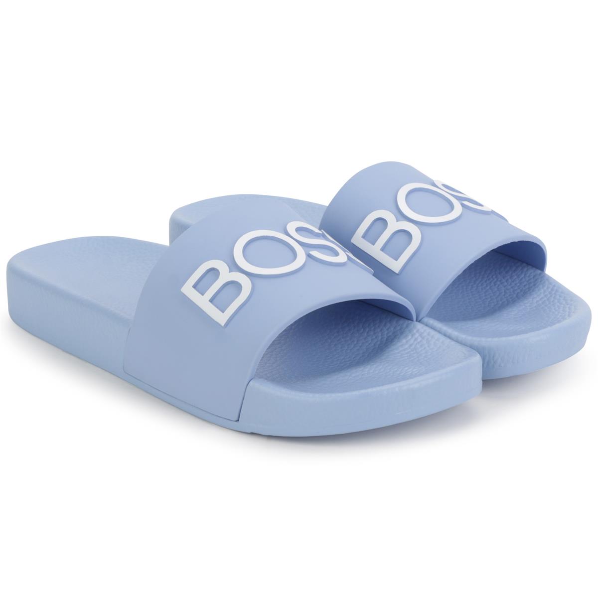 Boys Blue Logo Sandals