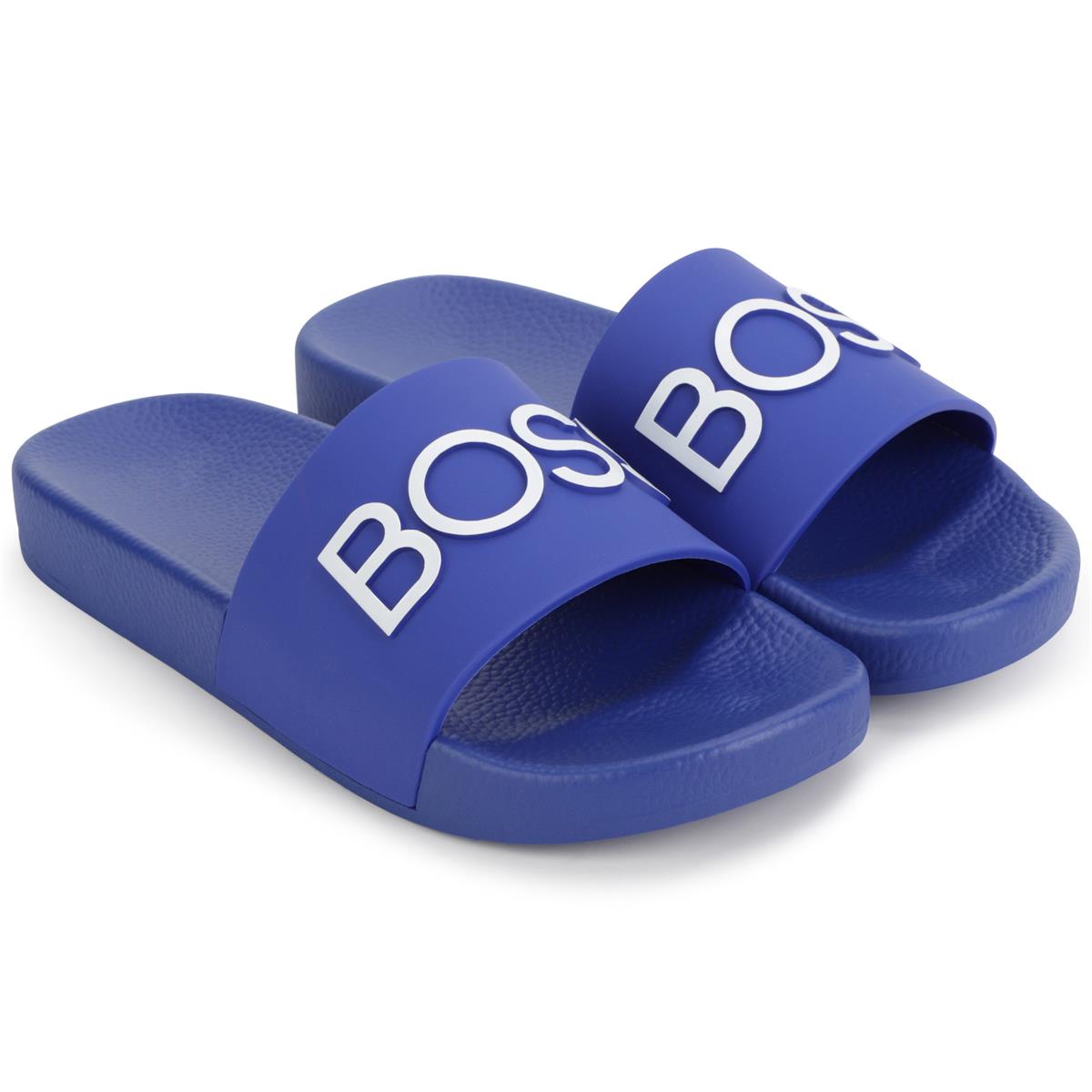 Boys Blue Logo Sandals