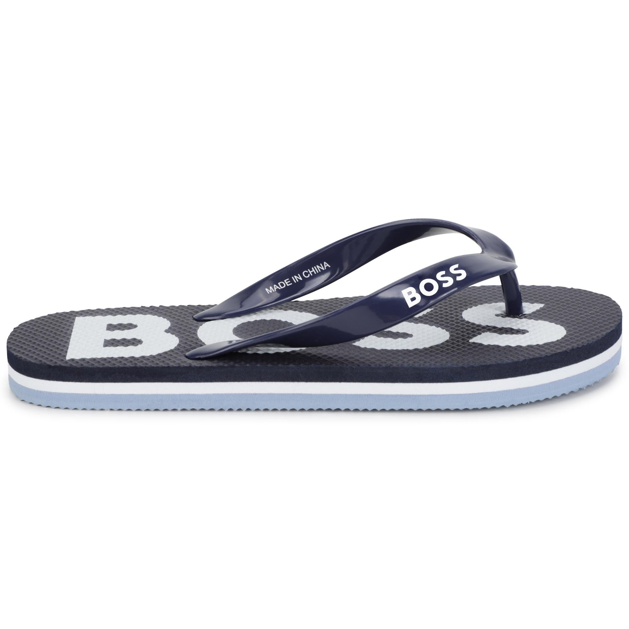 Boys Blue Logo Slippers