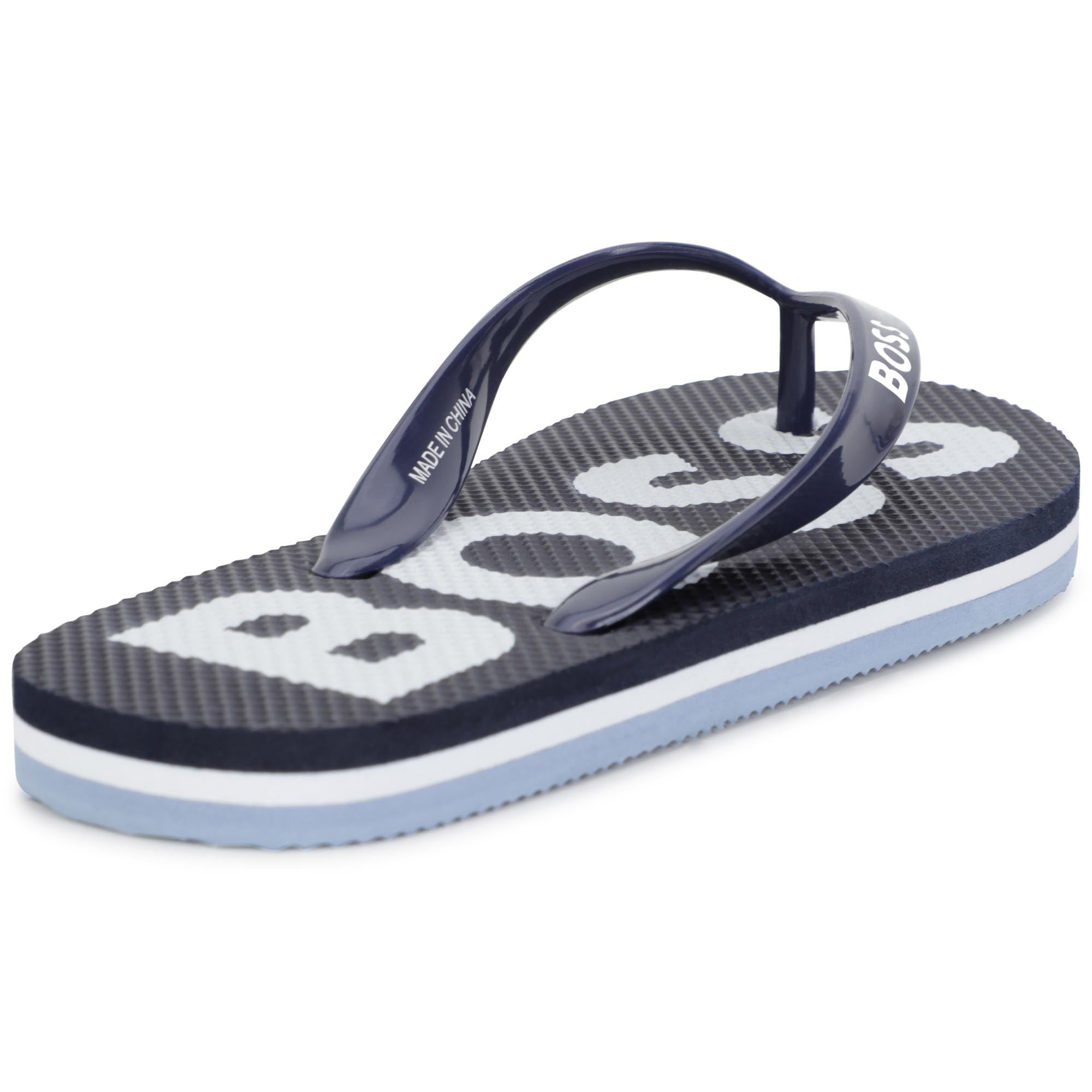 Boys Blue Logo Slippers