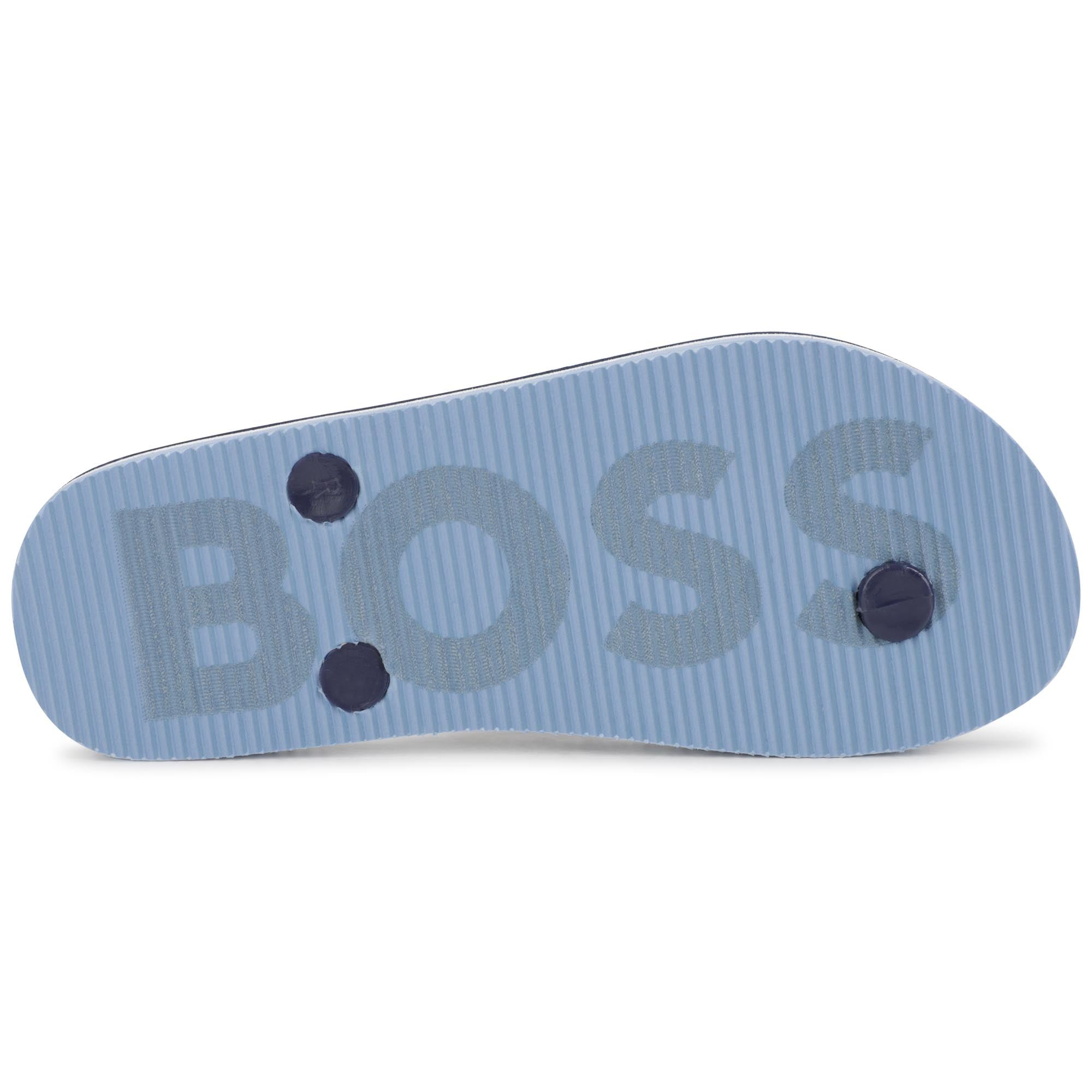 Boys Blue Logo Slippers