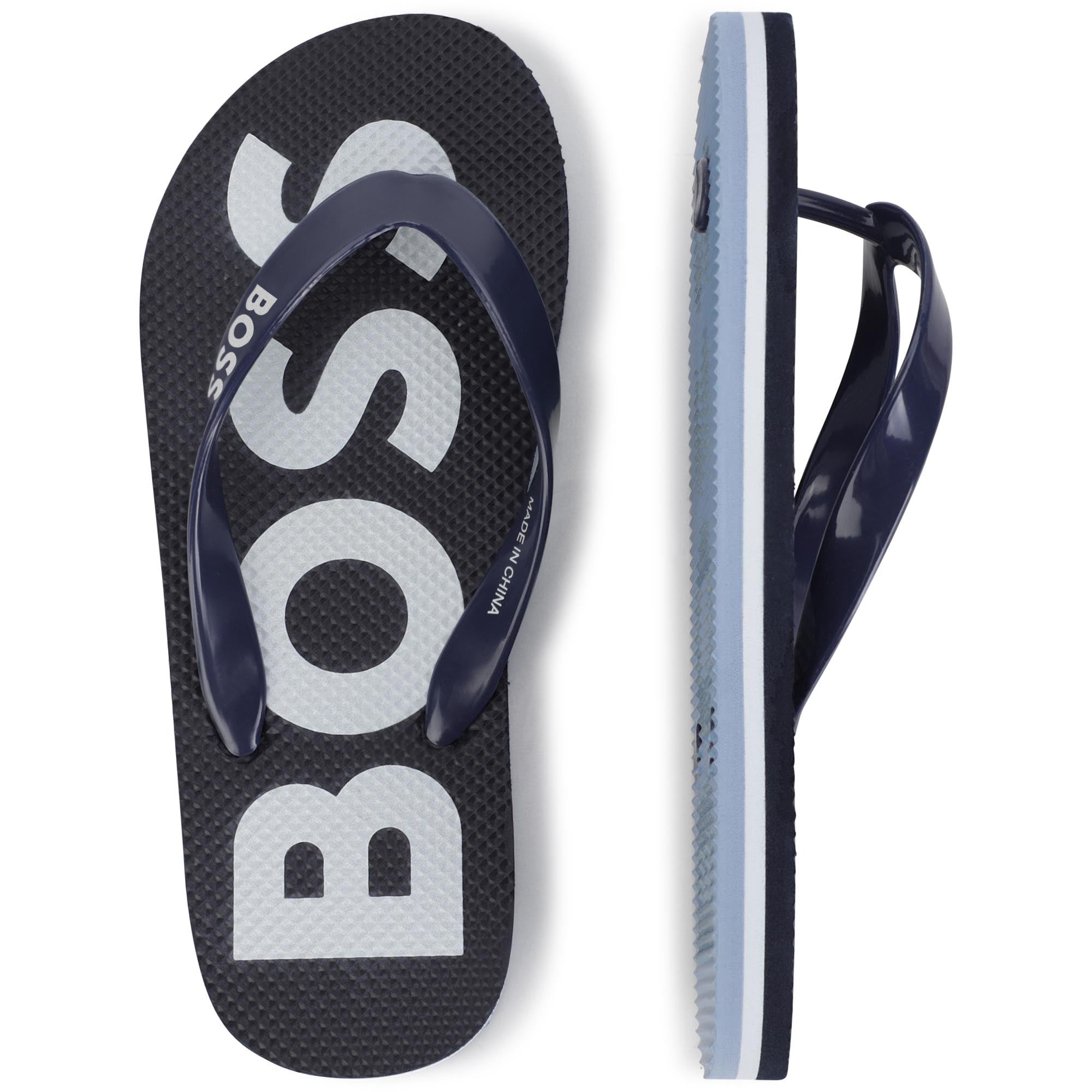 Boys Blue Logo Slippers