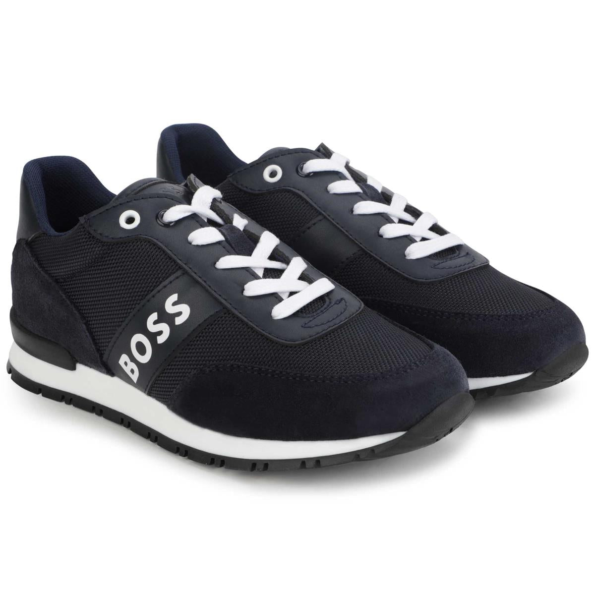 Boys Blue Logo Shoes