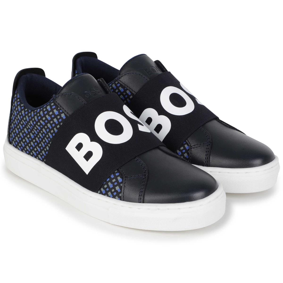 Boys Blue Logo Shoes