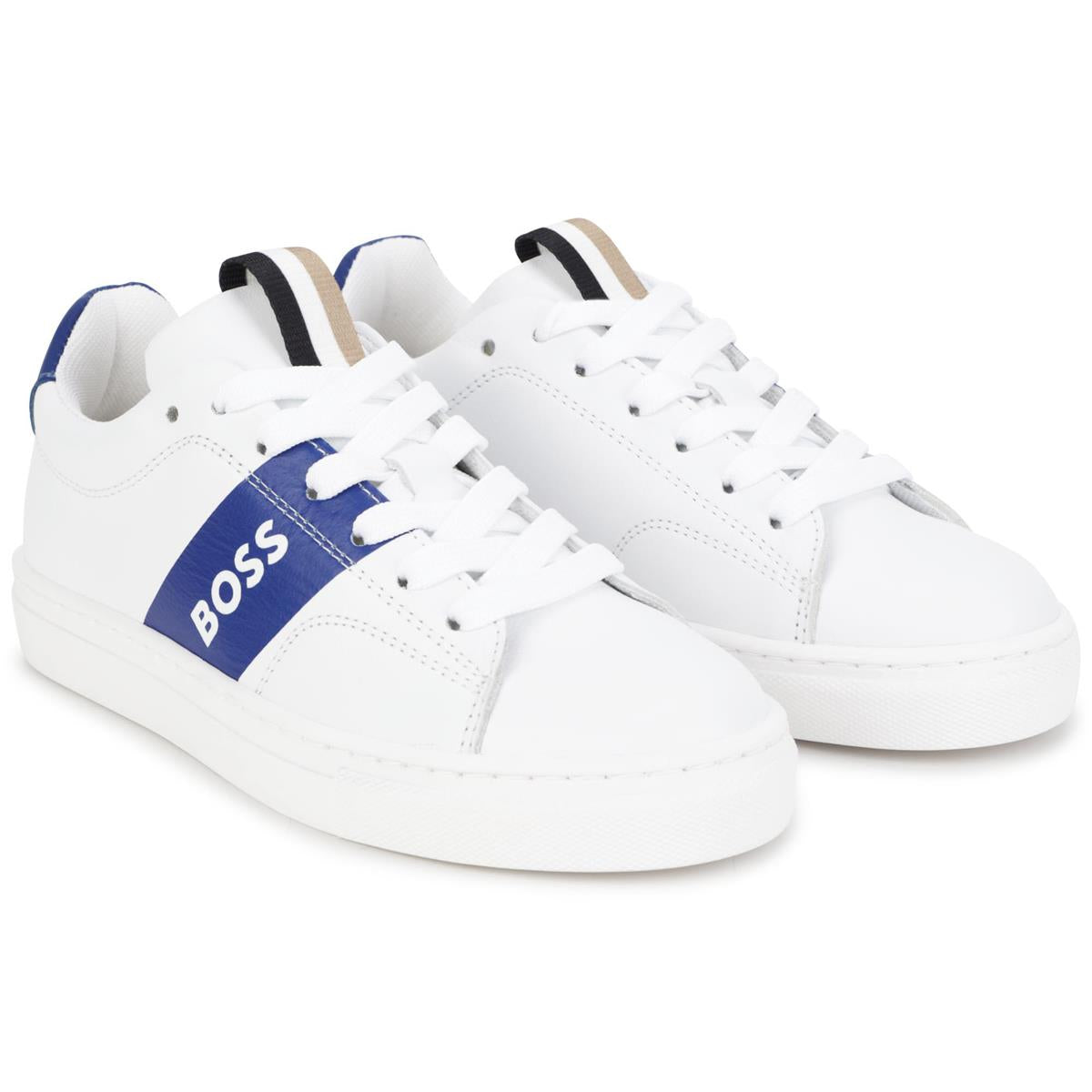 Boys White Logo Shoes