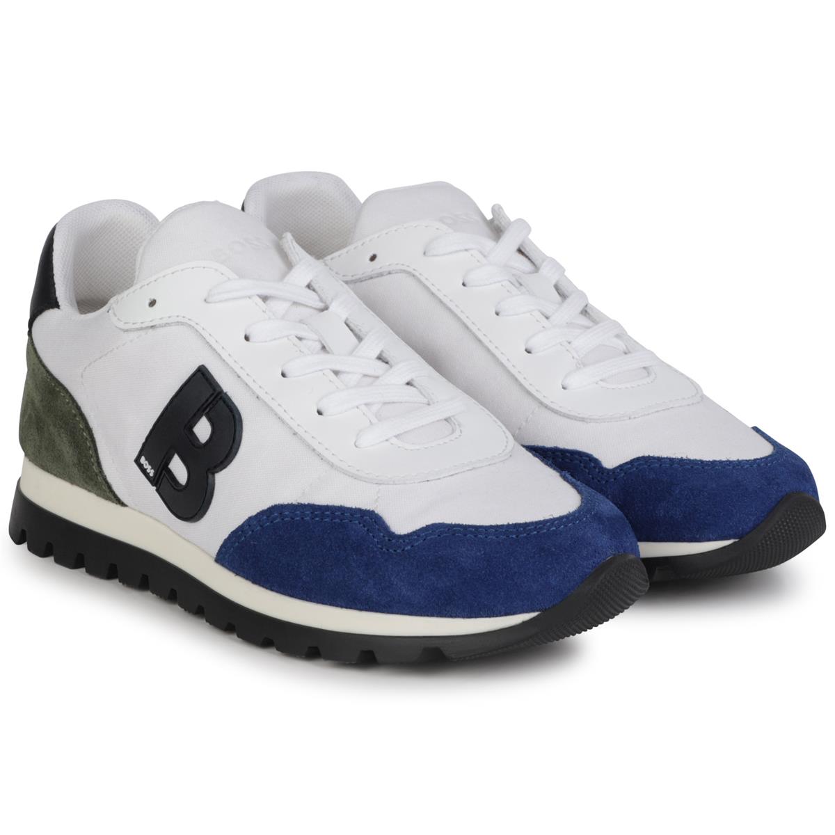 Boys White Logo Shoes