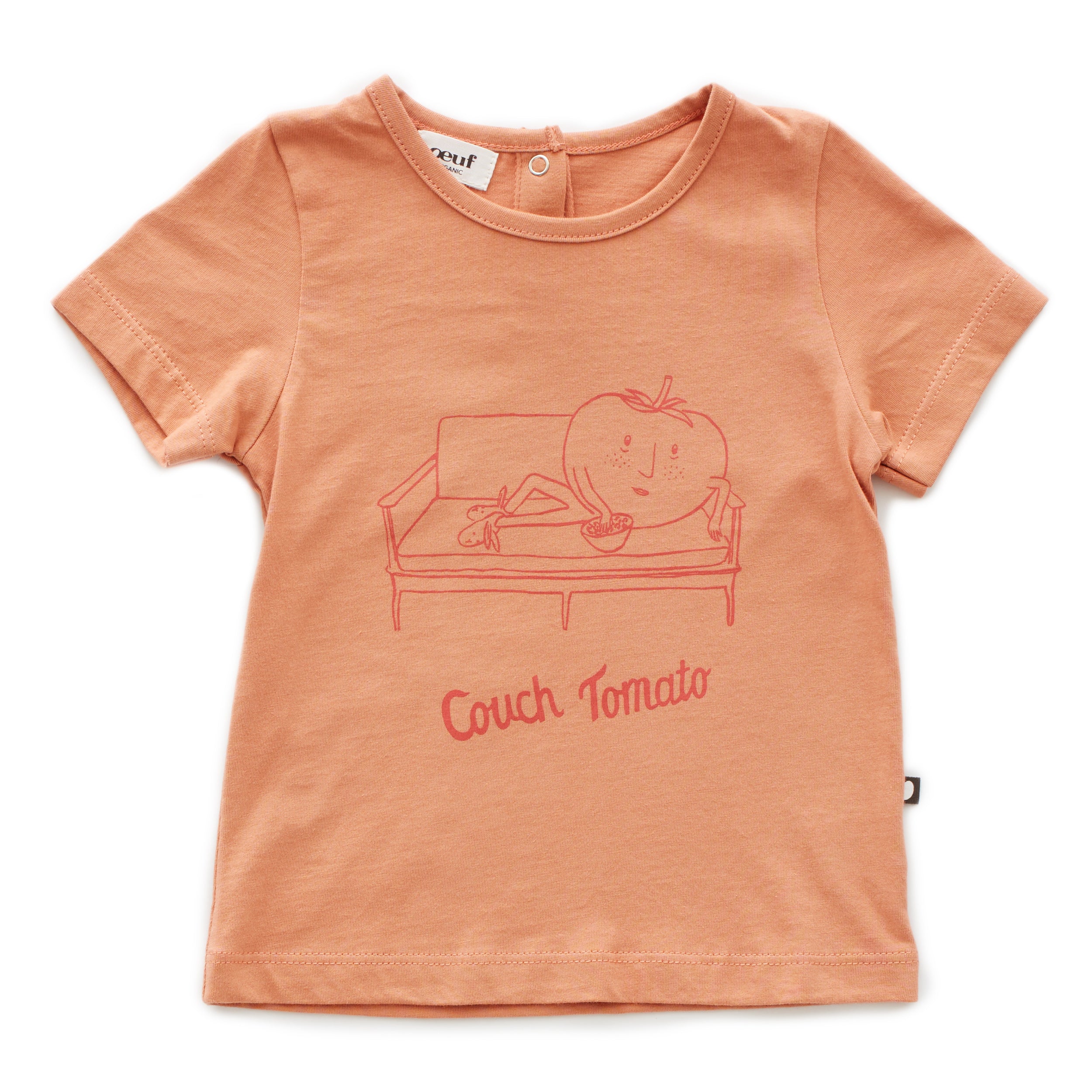 Boys & Girls Orange Cotton T-shirt