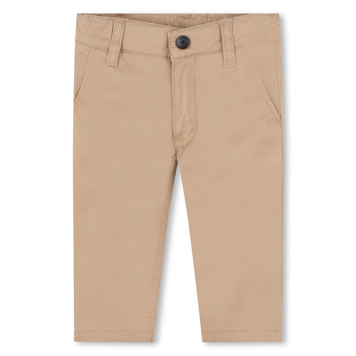 Baby Boys Beige Cotton Trousers