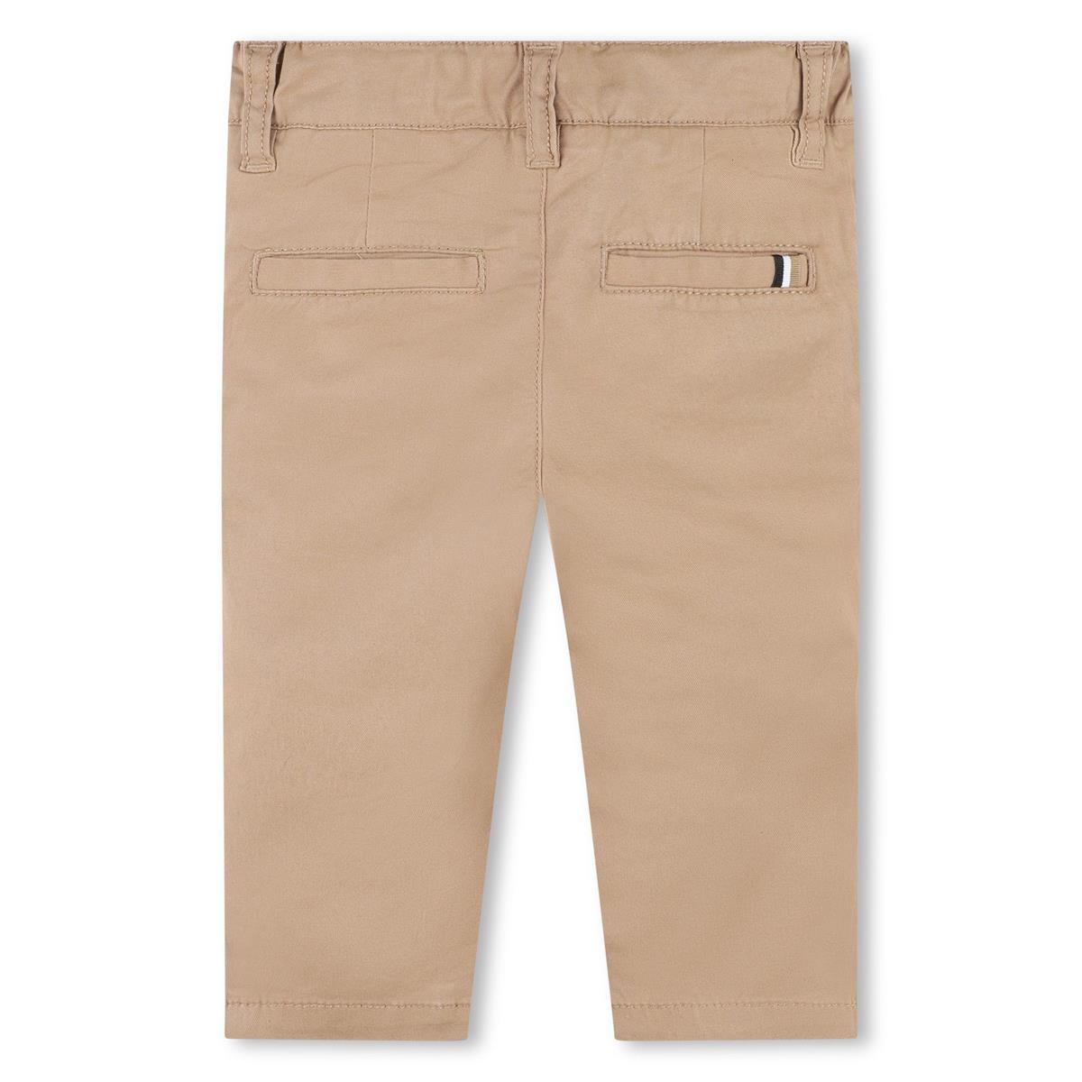 Baby Boys Beige Cotton Trousers