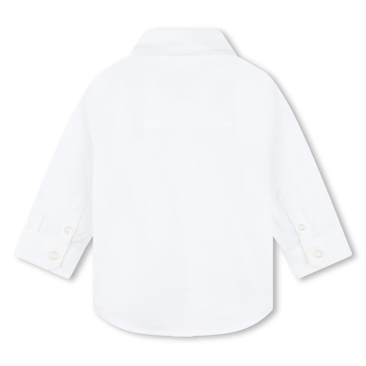 Baby Boys White Cotton Shirt