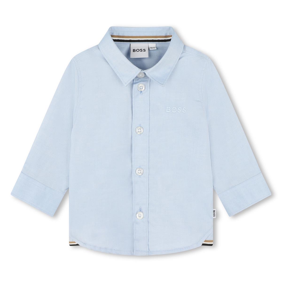 Baby Boys Light Blue Cotton Shirt