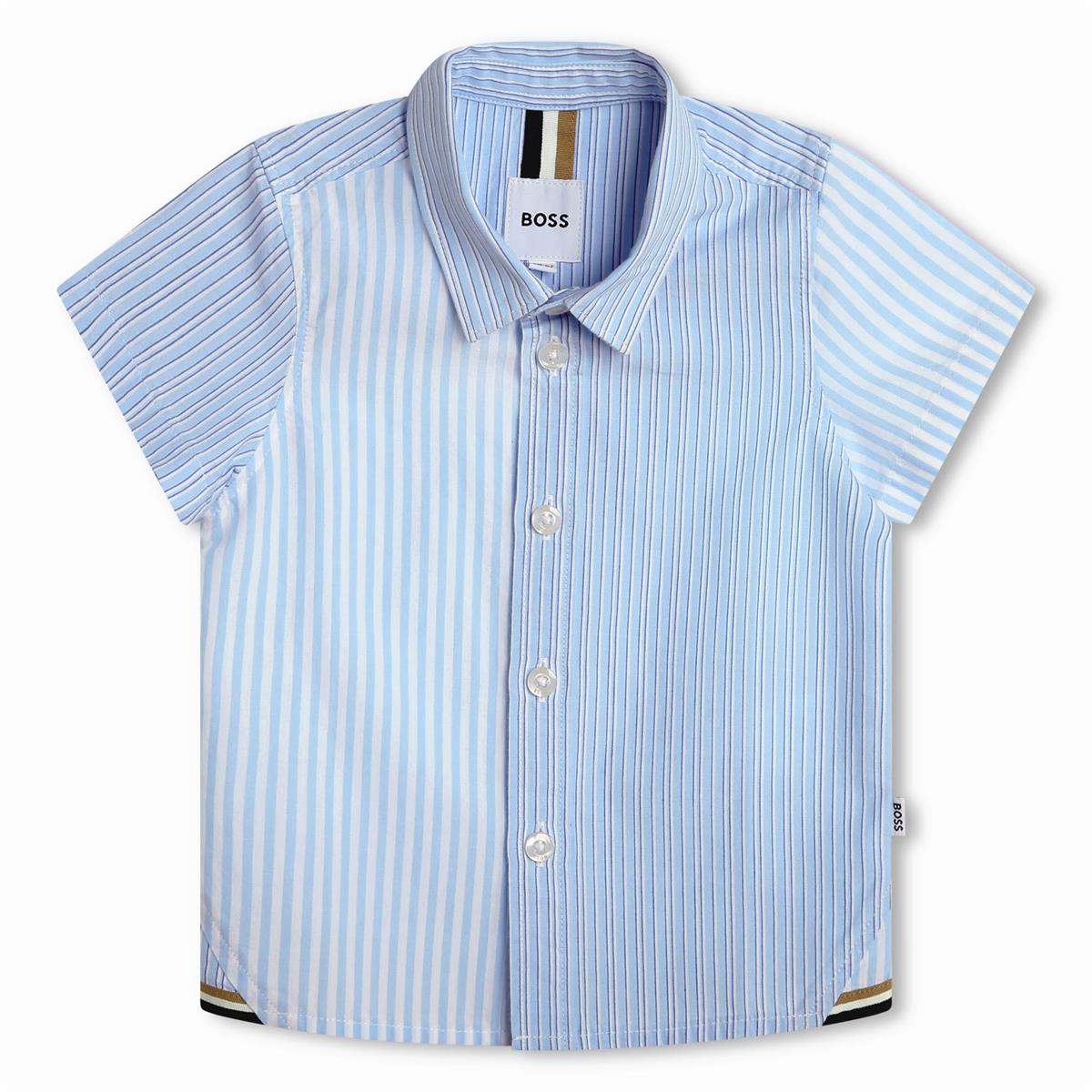 Baby Boys Blue Stripes Cotton Shirt