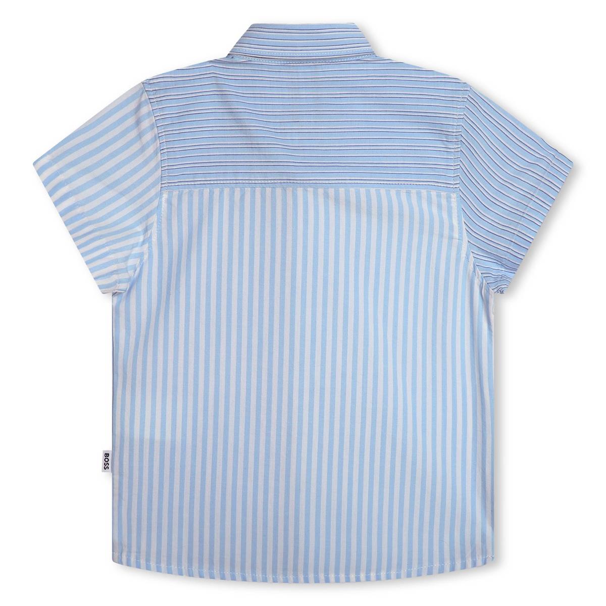 Baby Boys Blue Stripes Cotton Shirt