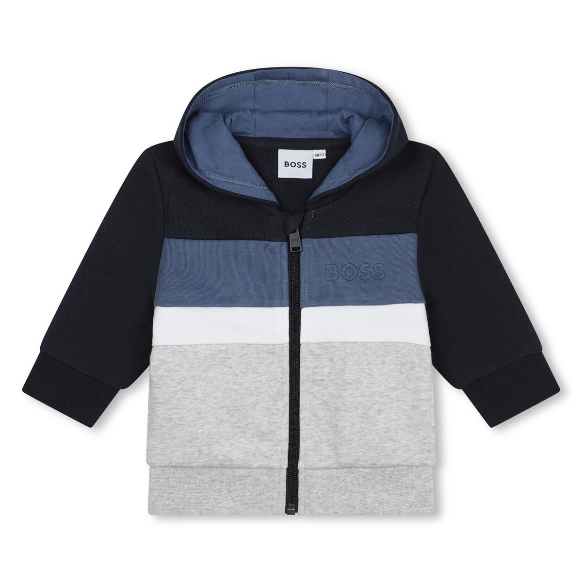 Baby Boys Grey Zip-Up Top