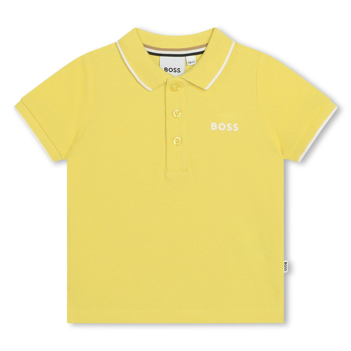 Baby Boys Yellow Cotton Polo Shirt