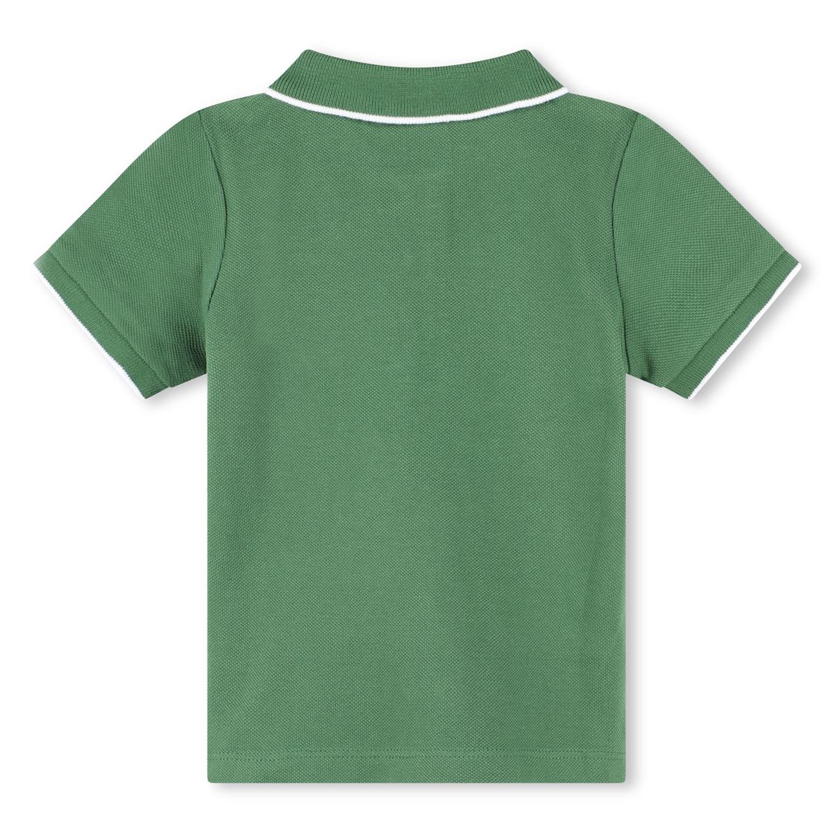Baby Boys Green Cotton Polo Shirt