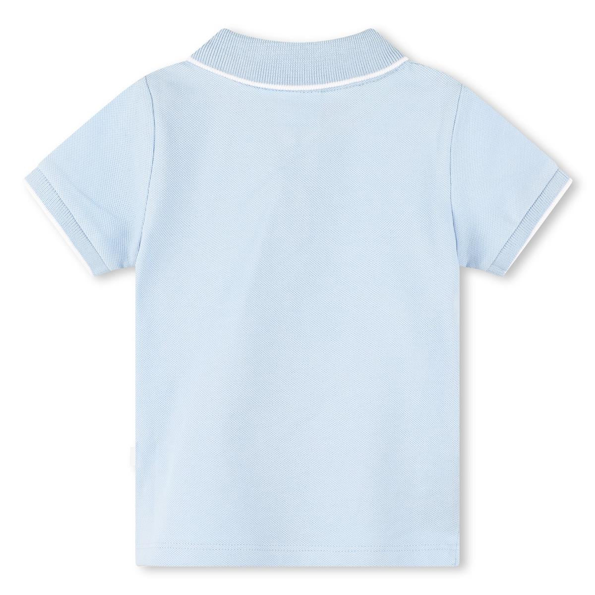 Baby Boys Light Blue Cotton Polo Shirt