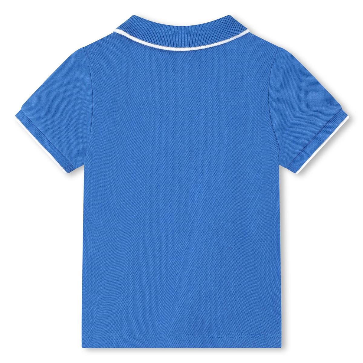 Baby Boys Blue Cotton Polo Shirt