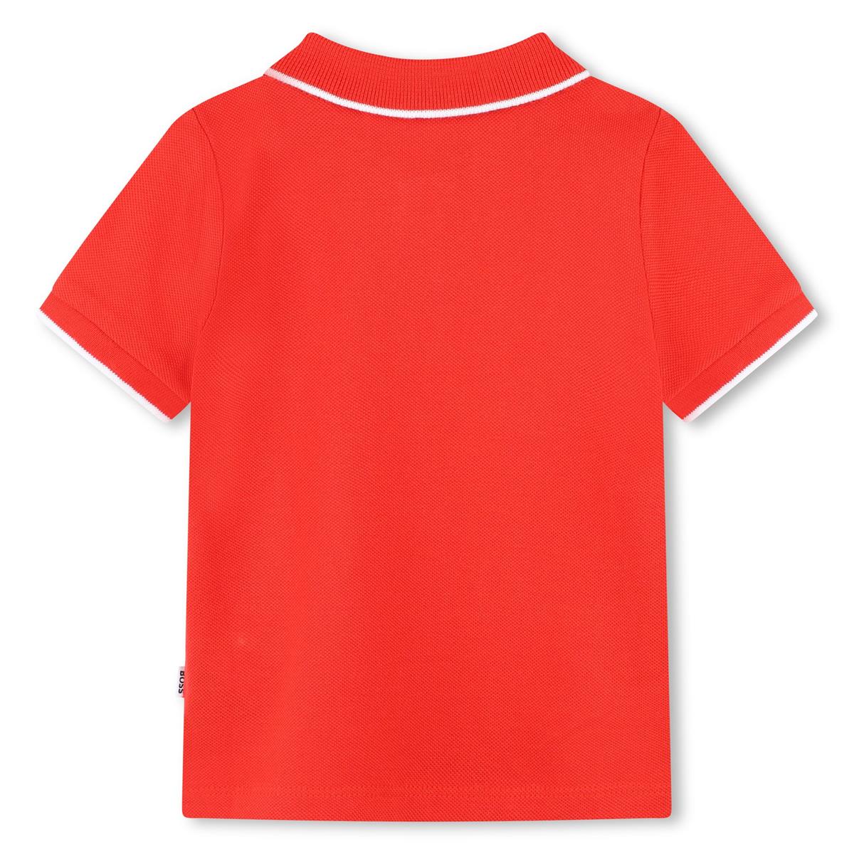 Baby Boys Red Cotton Polo Shirt