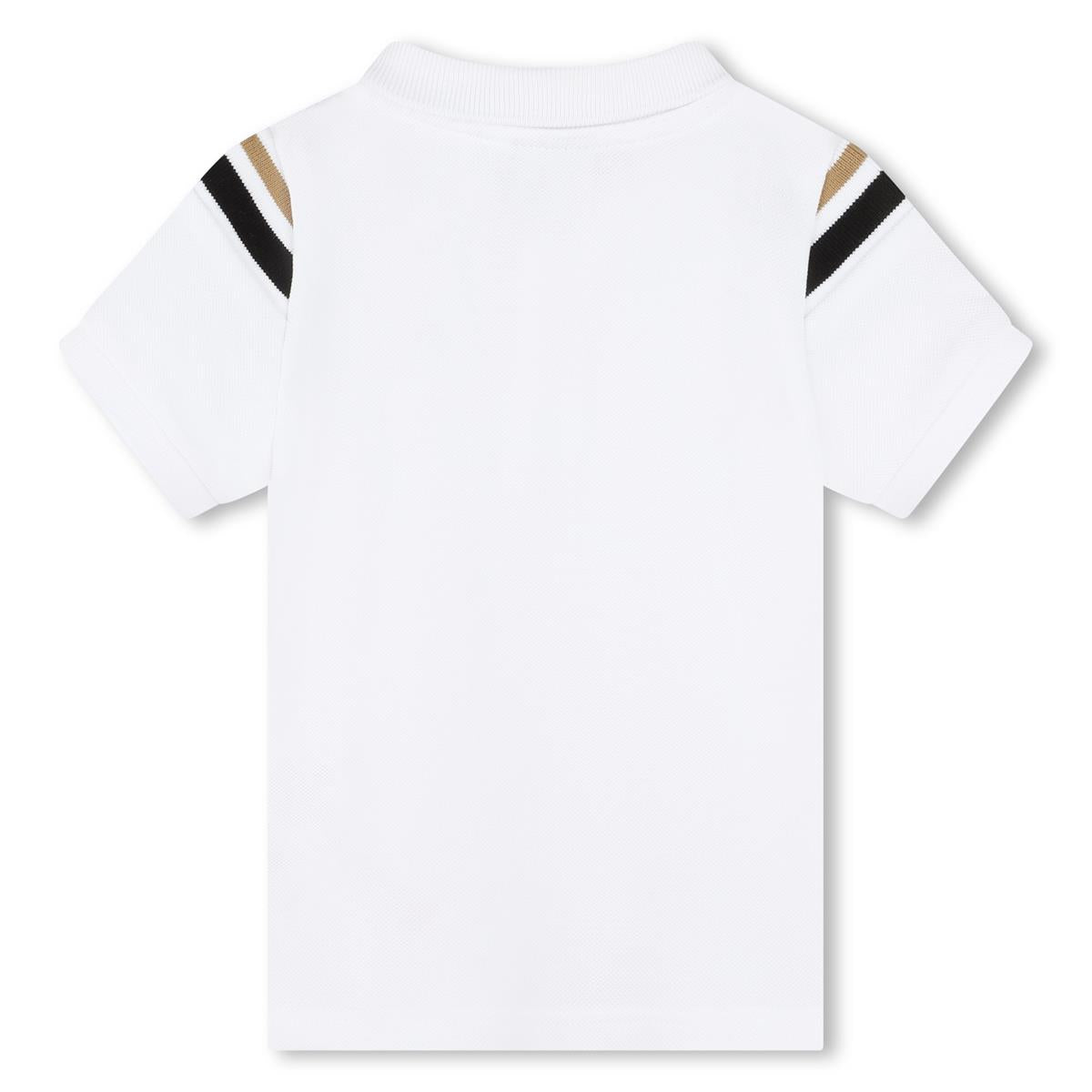 Baby Boys White Cotton Polo Shirt