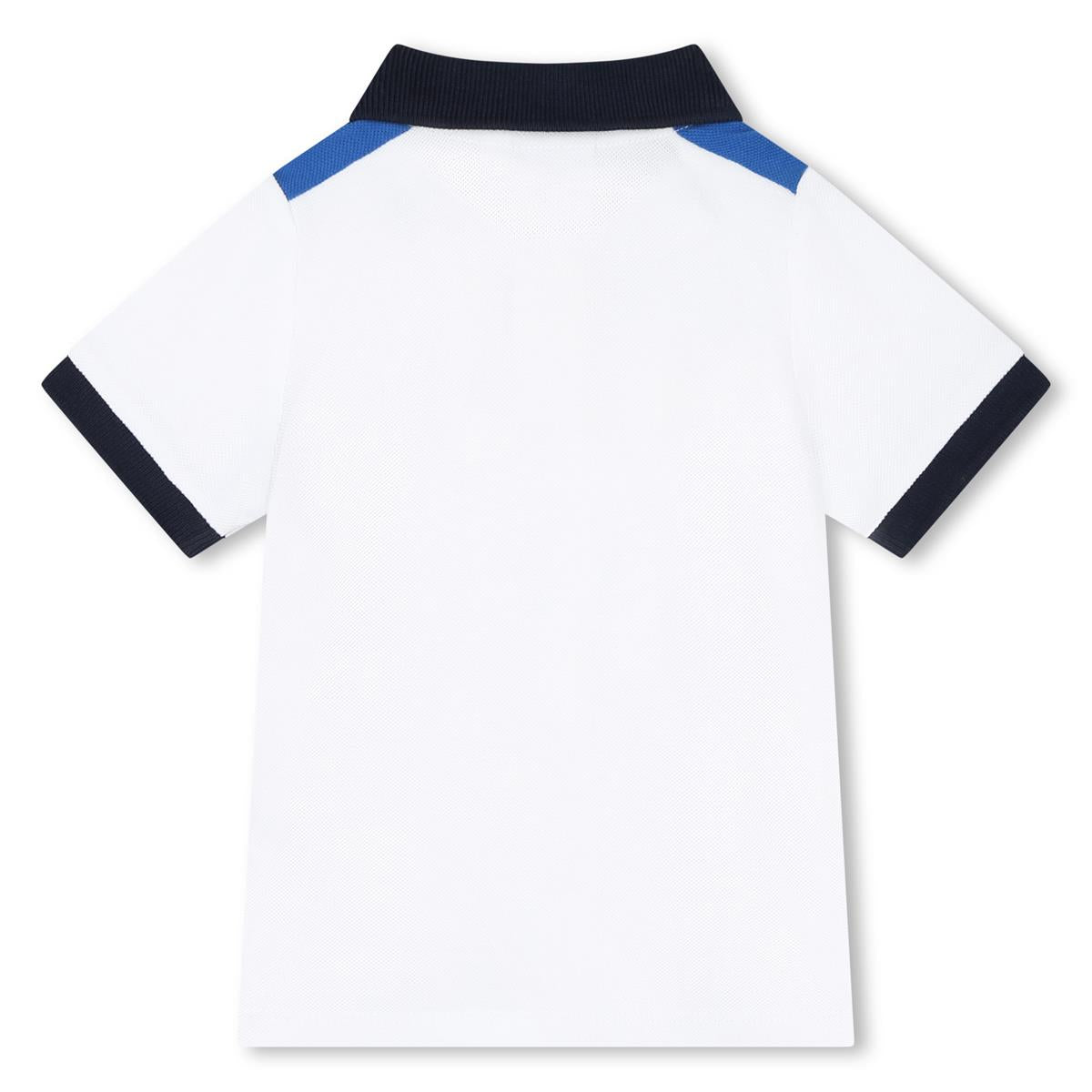 Baby Boys White Cotton Polo Shirt