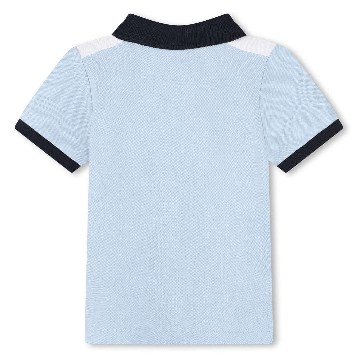Baby Boys Light Blue Cotton Polo Shirt