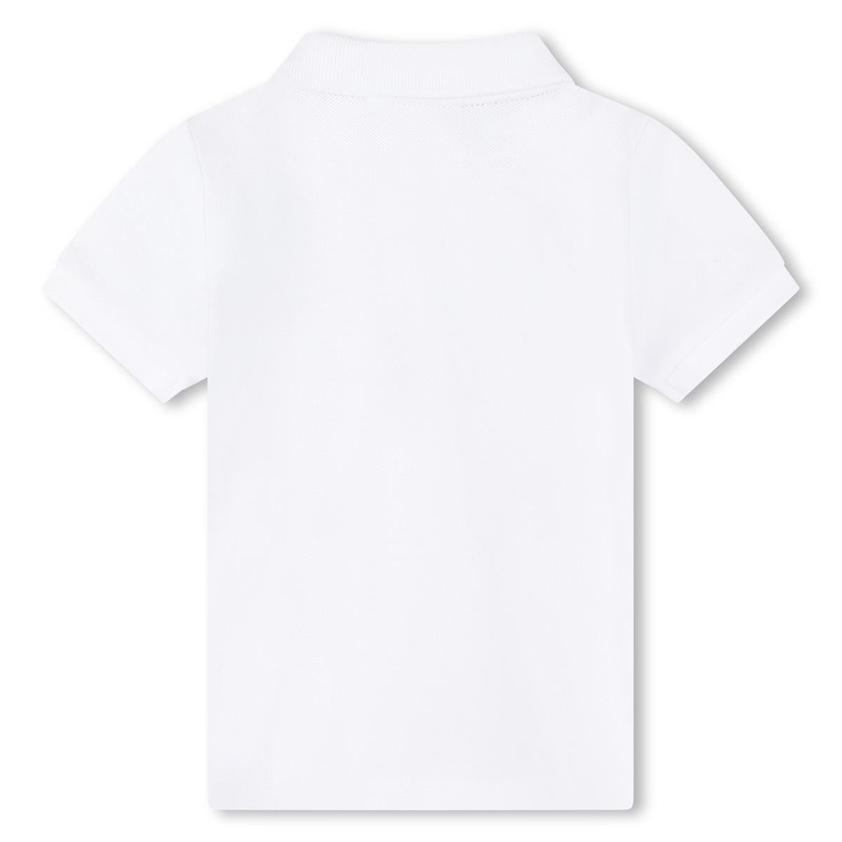 Baby Boys White Cotton Polo Shirt