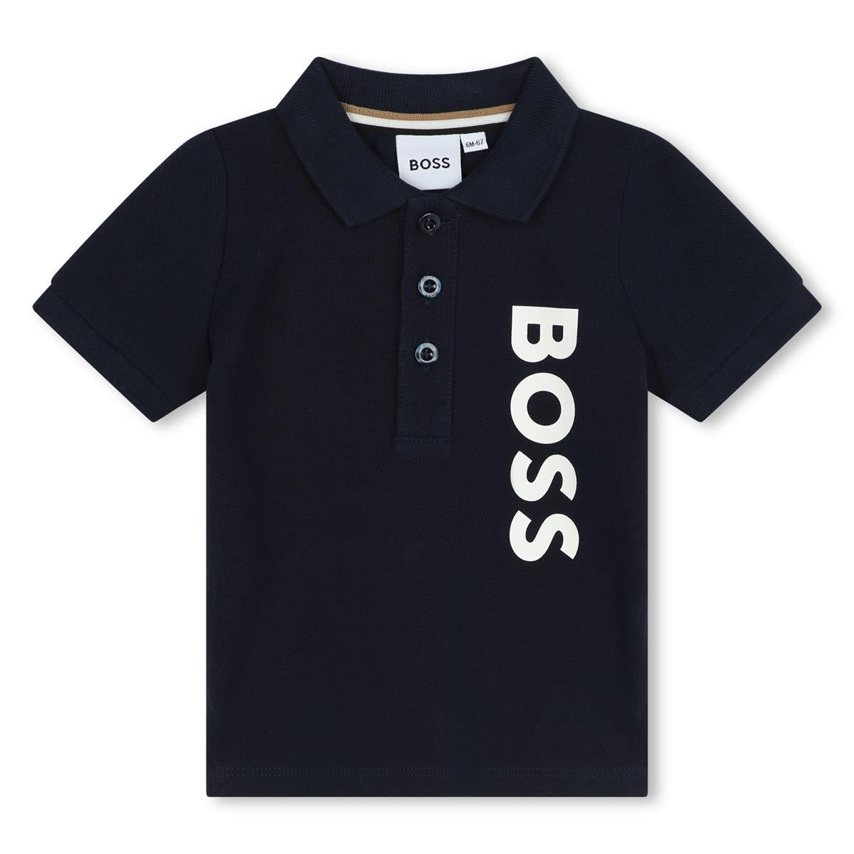 Baby Boys Navy Cotton Polo Shirt