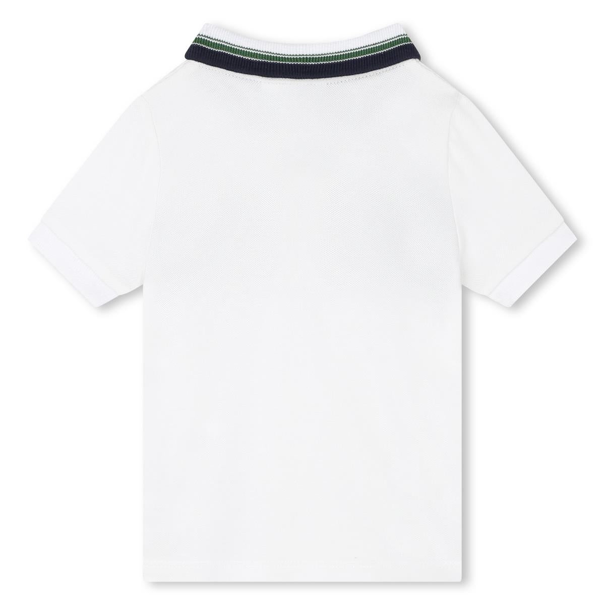 Baby Boys White Cotton Polo Shirt